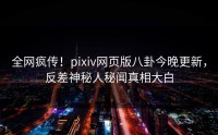 全网疯传！pixiv网页版八卦今晚更新，反差神秘人秘闻真相大白