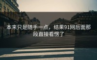 本来只是随手一点，结果91网后面那段直接看愣了