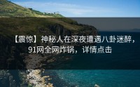 【震惊】神秘人在深夜遭遇八卦迷醉，91网全网炸锅，详情点击